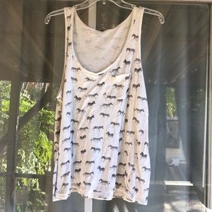 Torrid zebra print pocket tank top